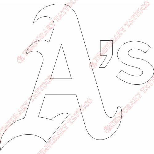 Oakland Athletics Customize Temporary Tattoos Stickers NO.1803